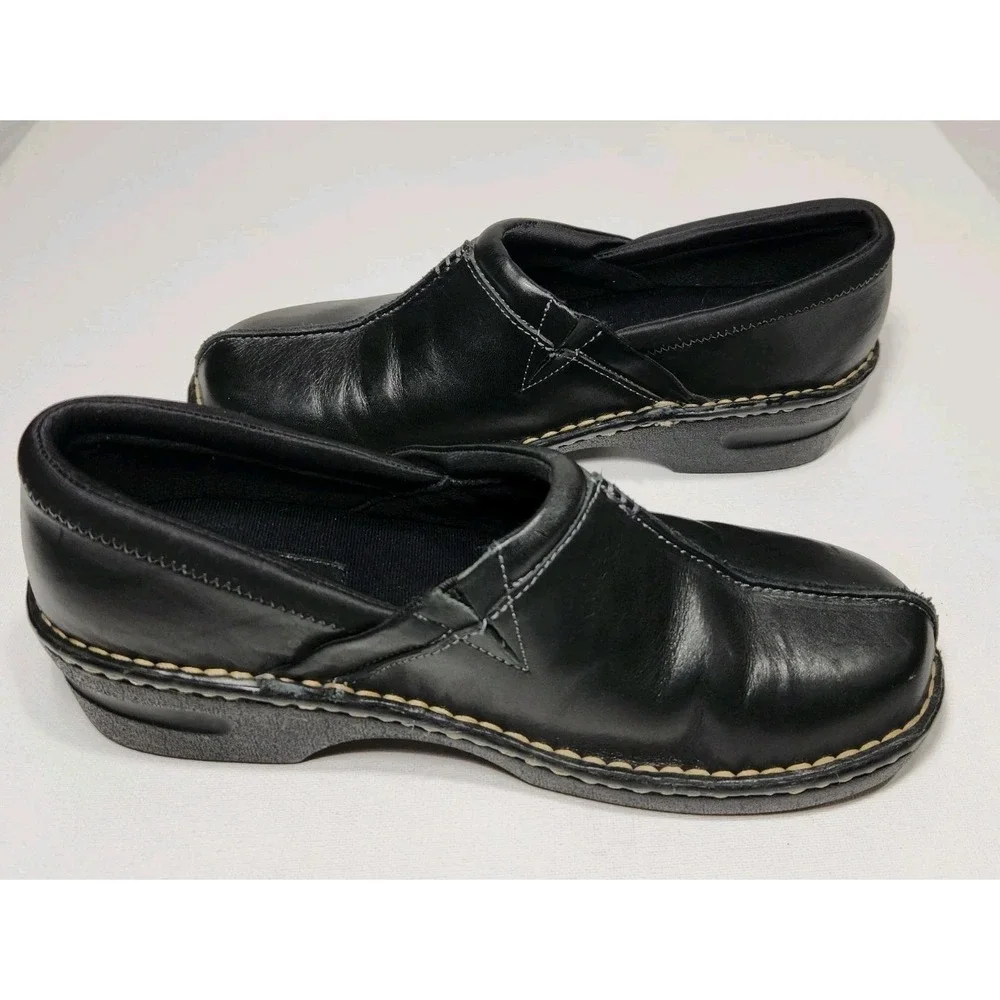 Eastland Womens Black Leather Kelsey Clogs Size 11M‎ - Picture 4 of 9